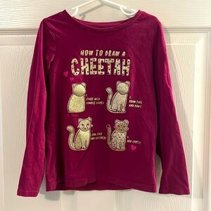 Girls Maroon Long Sleeve T-Shirt